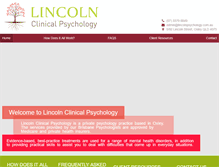 Tablet Screenshot of lincolnpsychology.com.au